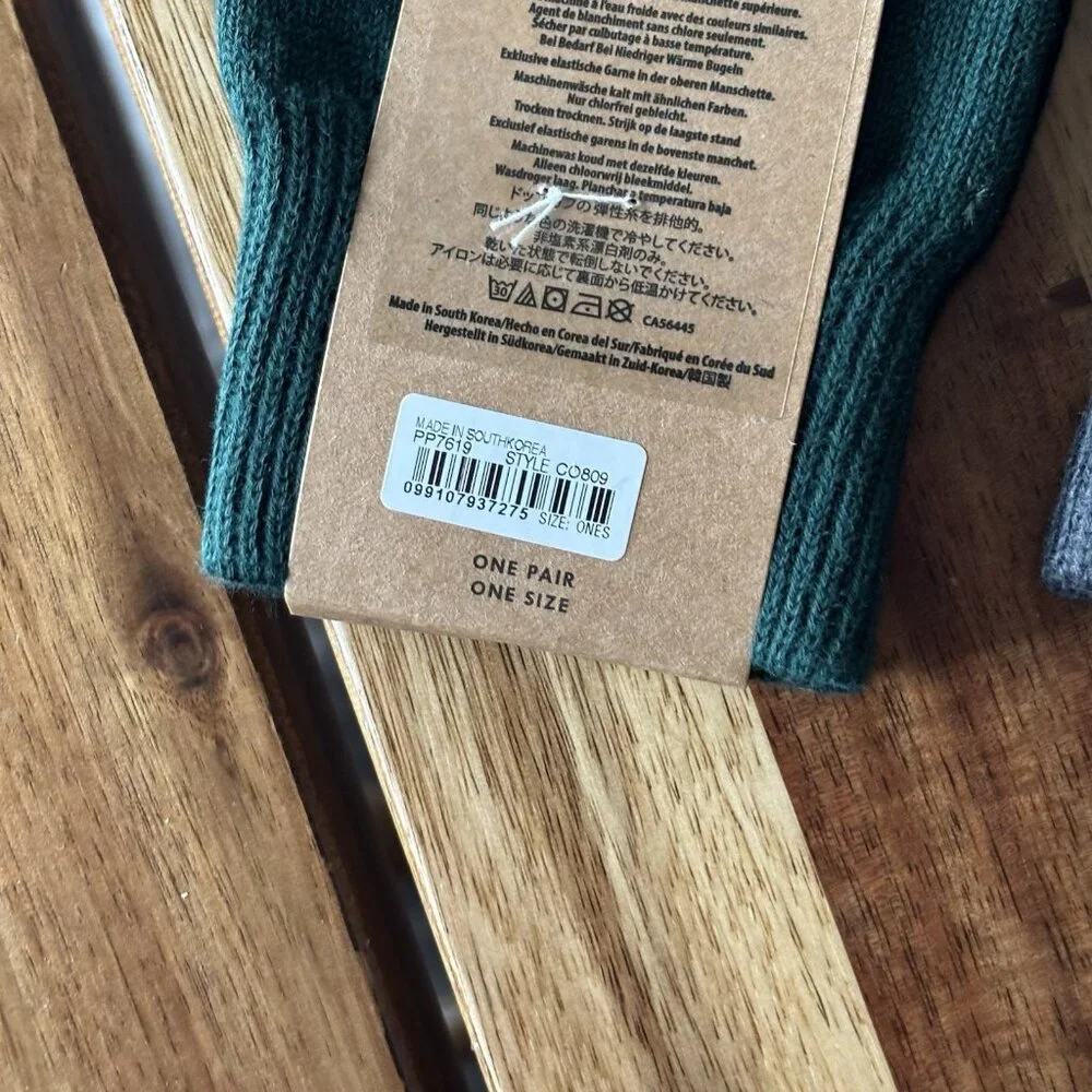 J. Crew Lot Of 2 Dress Socks Dog Christmas Hat Embroidery Green Gray Holiday NWT
